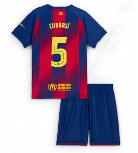 Barcelona Pau Cubarsi #5 Jalkapallovaatteet Lasten Kotipeliasu 2025-26 Lyhythihainen (+ Lyhyet housut)